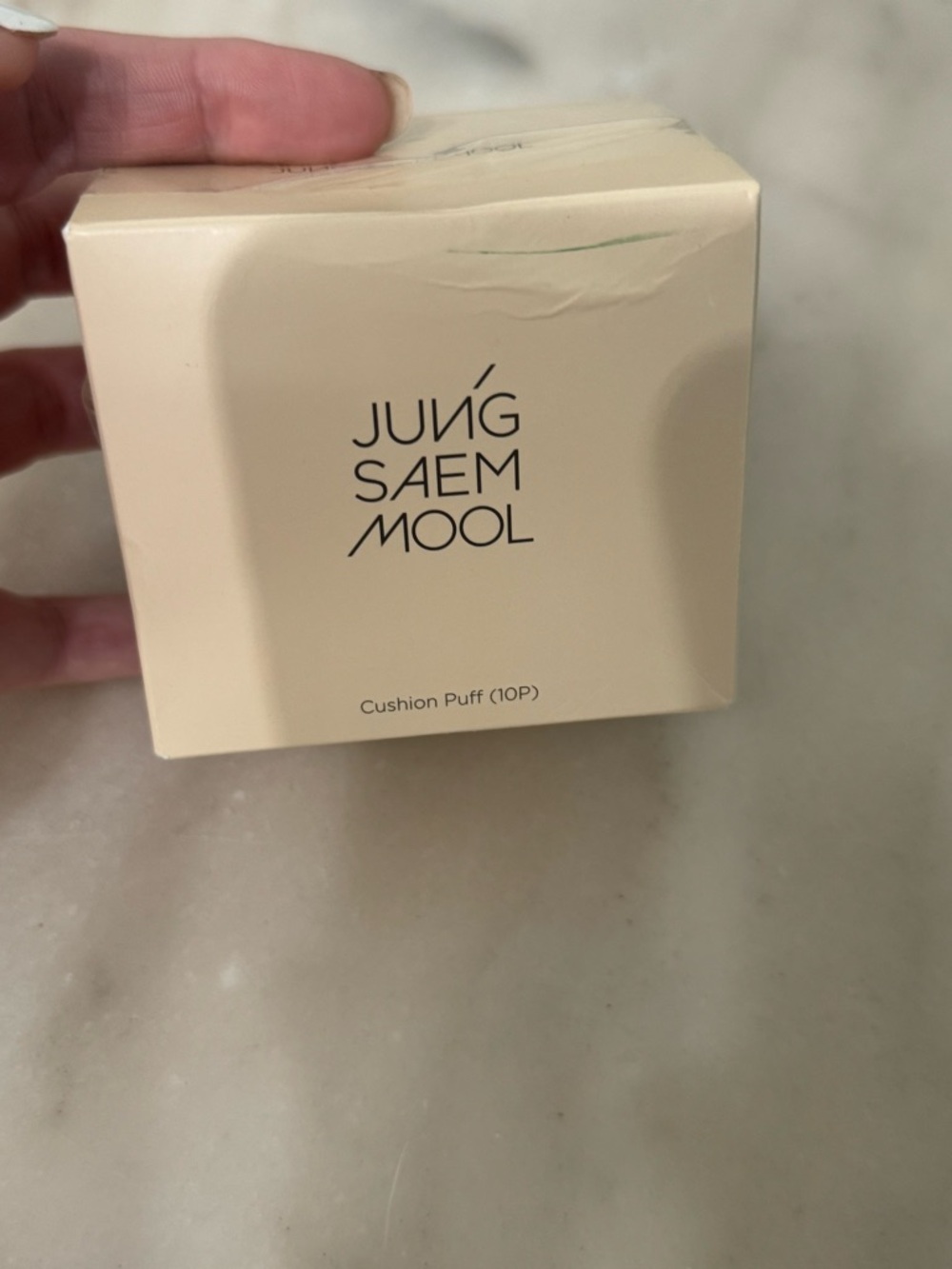 Jung Saem Mool Cushion Puffs - Beige Packaging